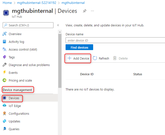 Add IoT device