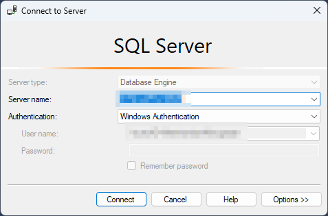 Connecting to SQL Server