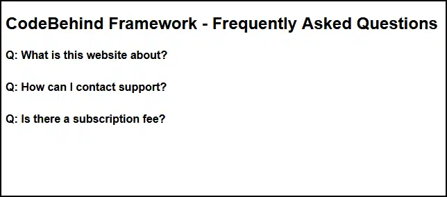 Creating an FAQ Page Without JavaScript