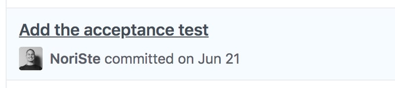 An outside-in acceptance E2E test