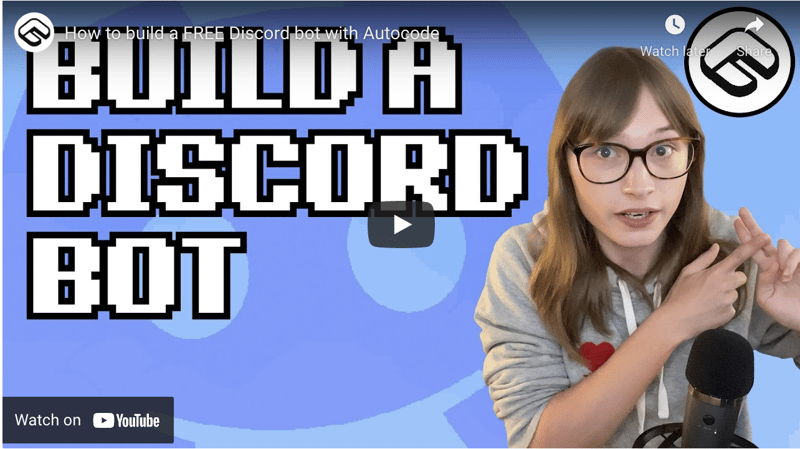 How to build a FREE Discord bot with Autocode