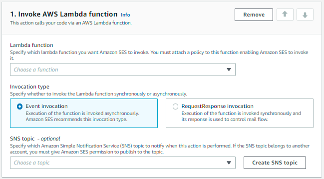 AWS Lambda function invocation