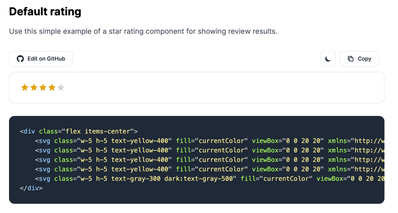 Tailwind CSS Star Rating - Flowbite