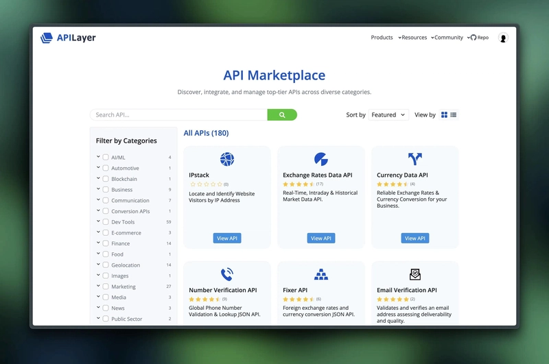 API Layer Marketplace