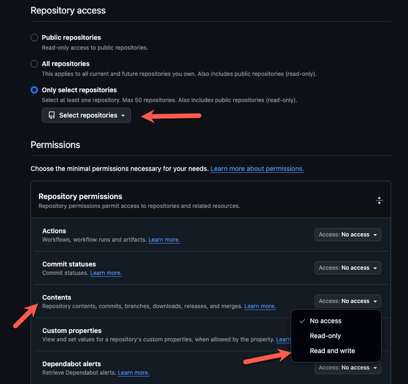 GitHub Token Configuration