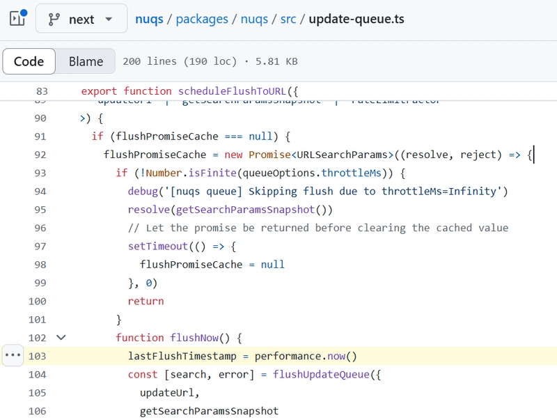 Window.performance in nuqs source code.