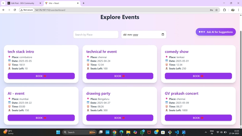 Events Page