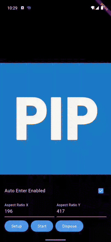 Flutter PIP Plugin - Android Support Auto Enter PiP Mode below Android 12
