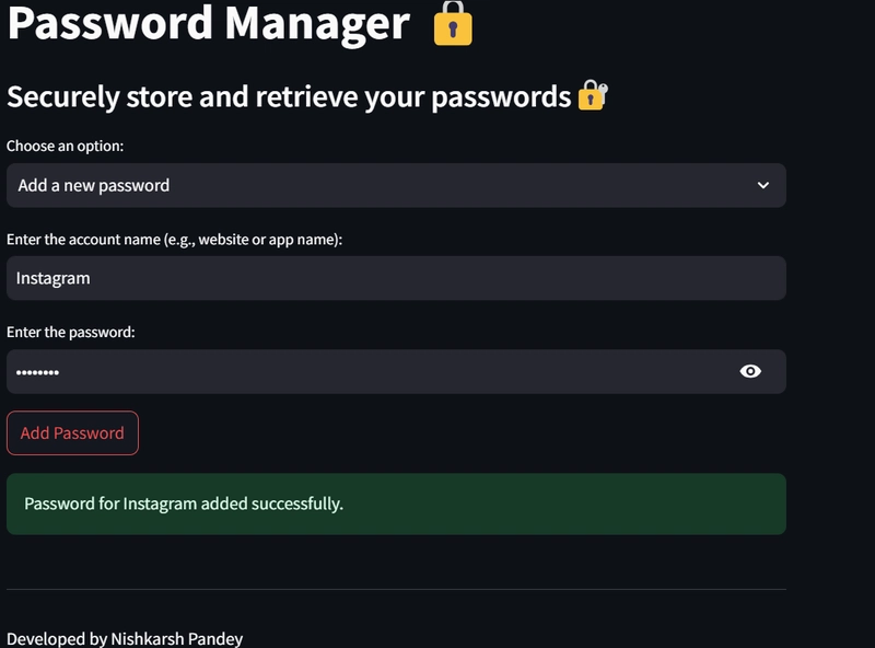 I Built a Password Manager Using Python, Streamlit, and Fernet — Here's How