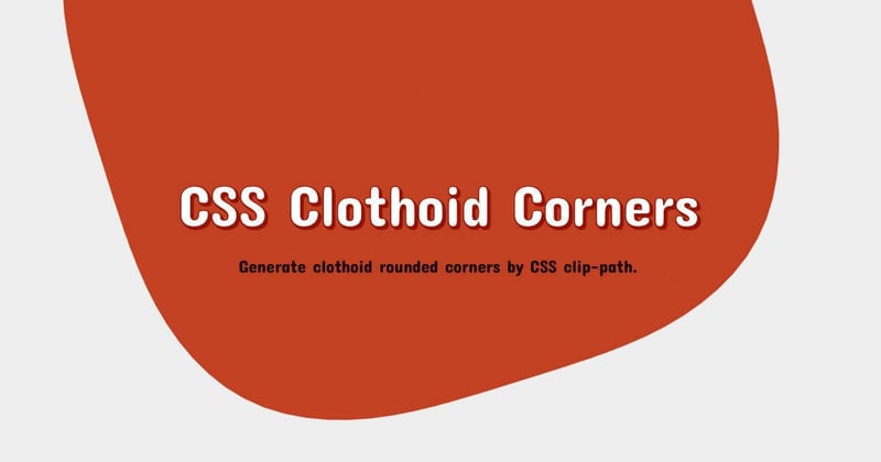 CSS Clothoid Corners