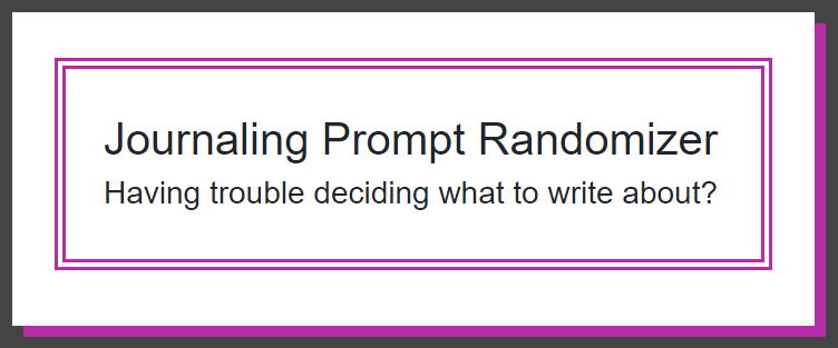 Image linked to Journal Prompt Randomizer site
