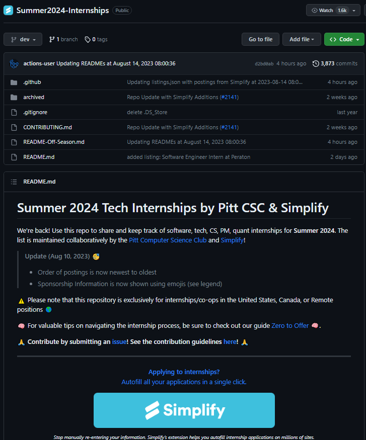 Summer Internships 2024