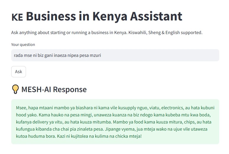 Building a Multilingual Business Assistant for Kenya