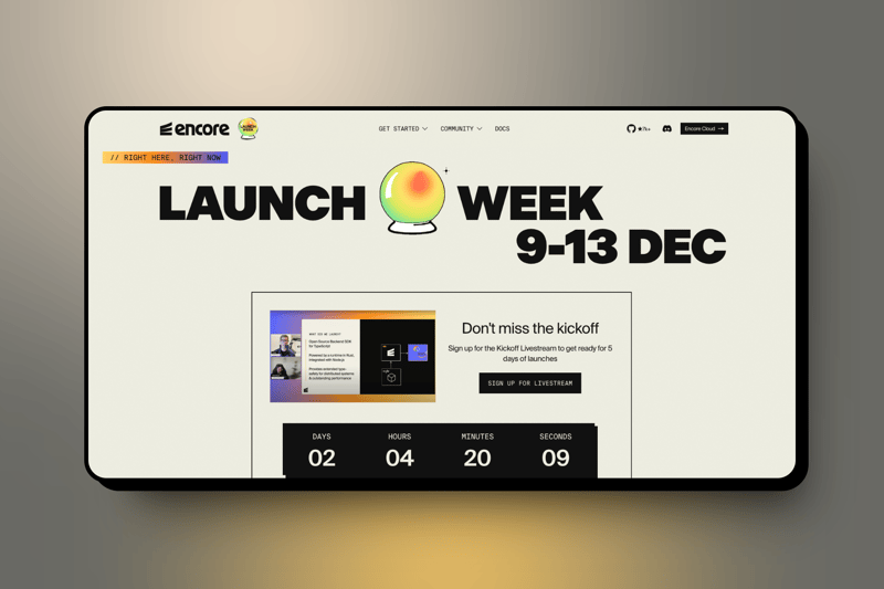 Encore Launch week