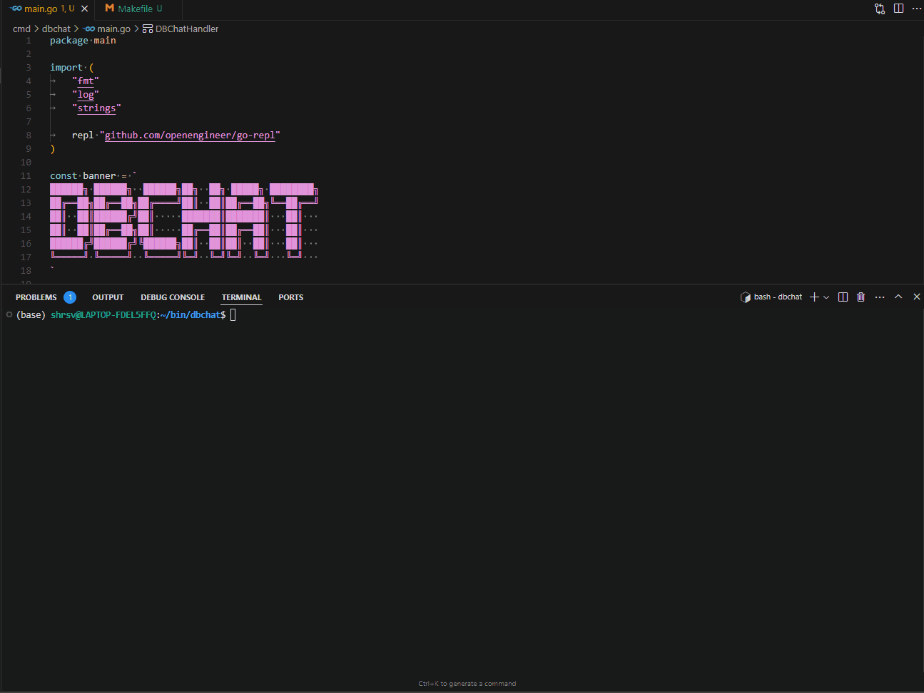 DBChat: Getting a Toy REPL Going in Golang (Part 2)