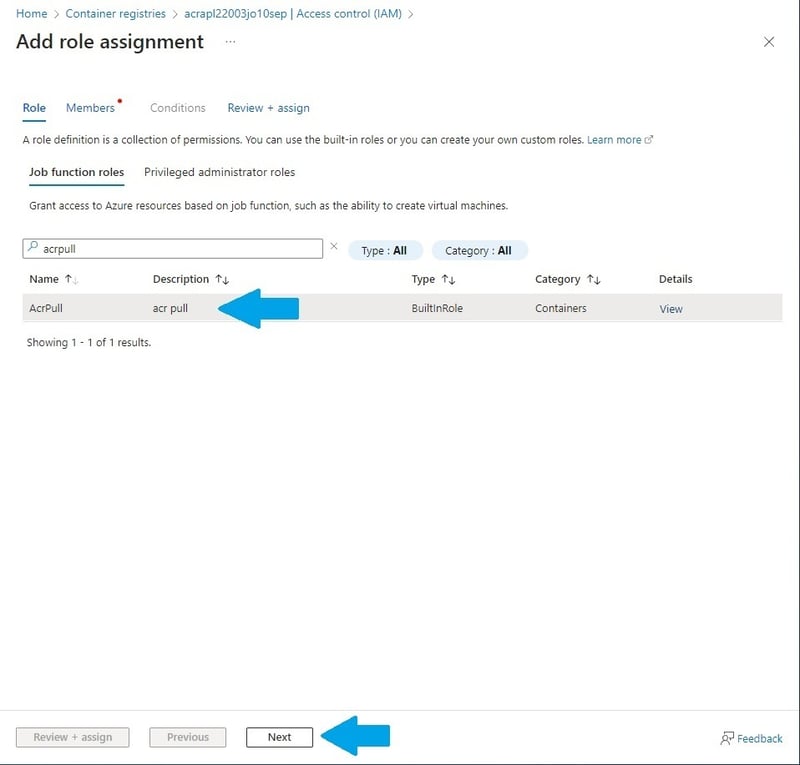 Assigning AcrPull role