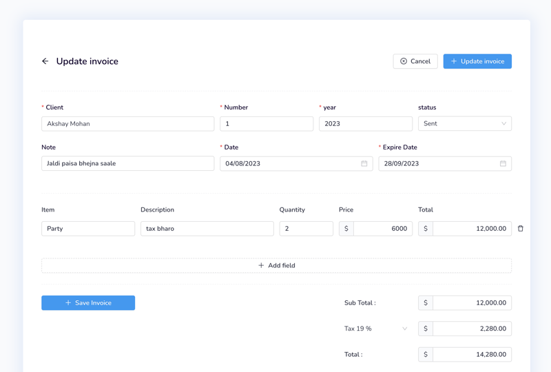 Open Source Invoice