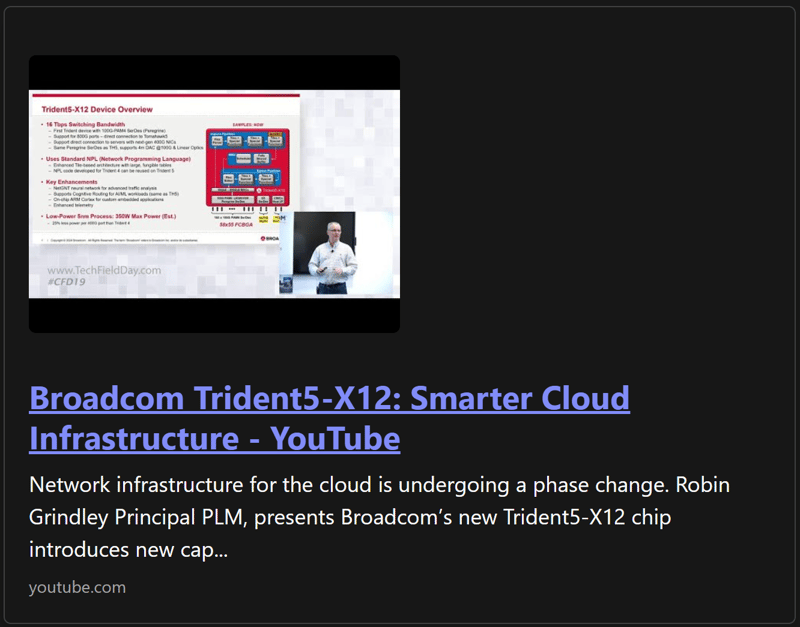 Broadcom Trident5-X12: Smarter Cloud Infrastructure - YouTube