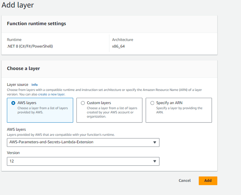 Select the latest version of the layer