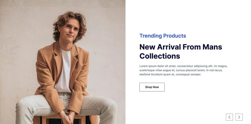 E-commerce Hero Section with Image Slider