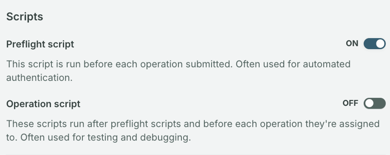 Preflight scripts Config