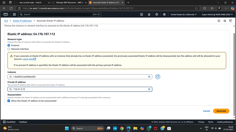 Associate Elastic IP