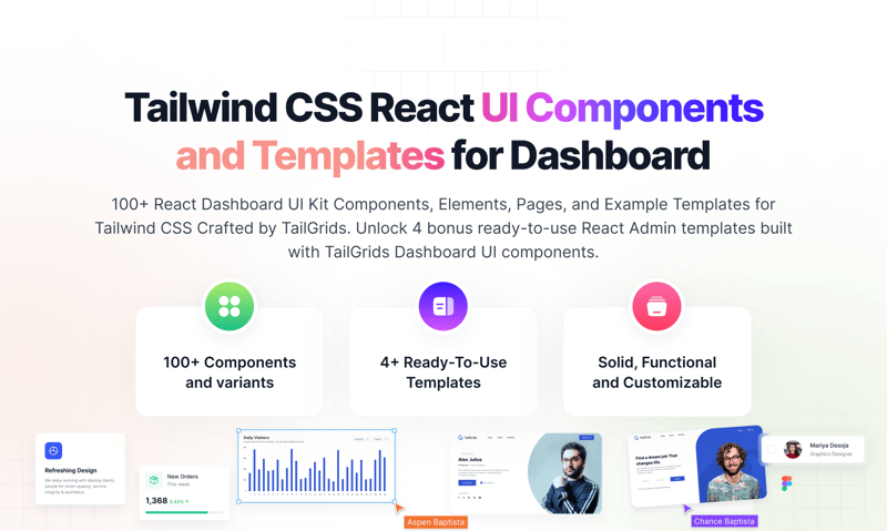 React Dashboard Components