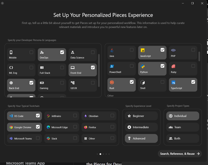 Setup Preferences