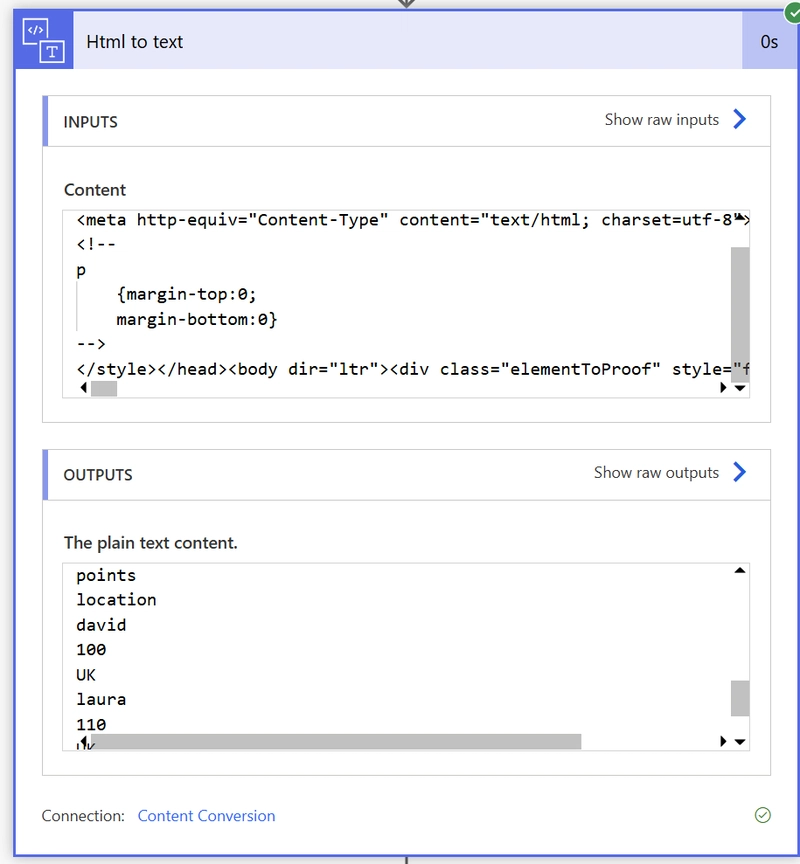 How to - Convert HTML Table to JSON Power Automate