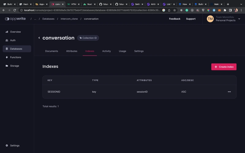 Appwrite Dashboard