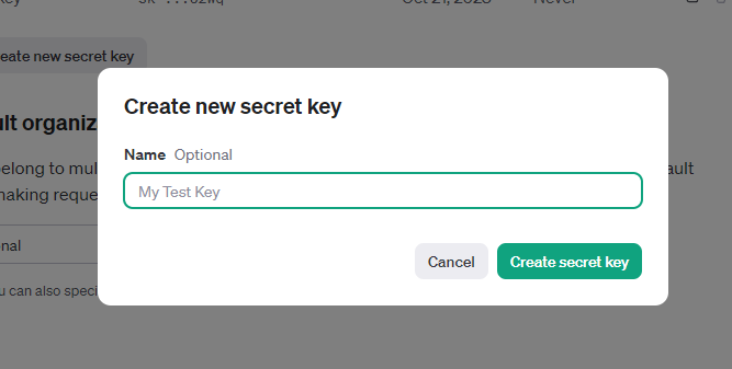 Name your secret key