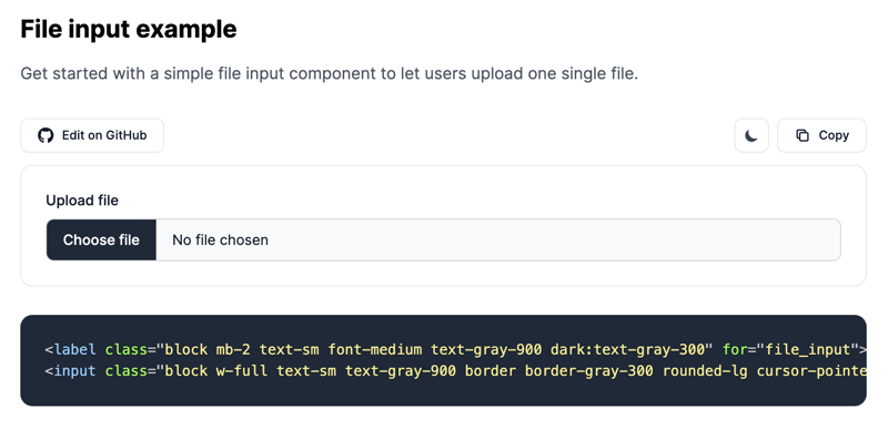 Tailwind CSS File Input - Flowbite