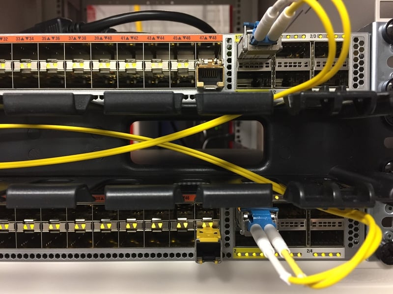 Image of a fiber patch panel