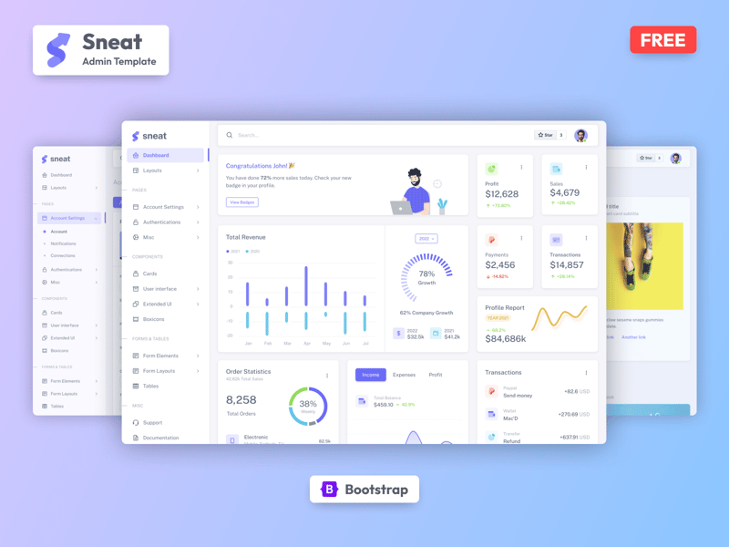 Free Bootstrap 5 HTML Admin Template