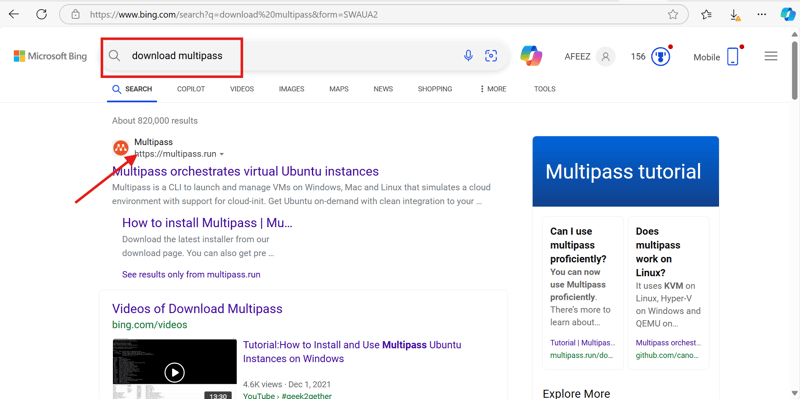 Igoogle search for multipass