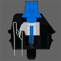 Cherry MX tactile clicky switch gif diagram