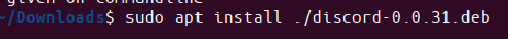 command for updating discord using .deb file