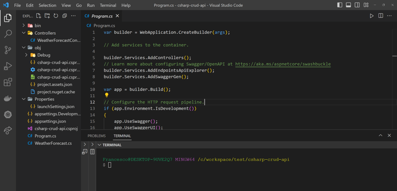 Structure of the C# project