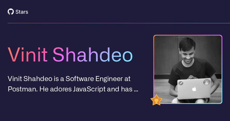 Vinit Shahdeo | GitHub Star