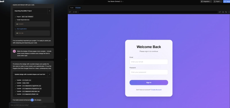 Frontend changes