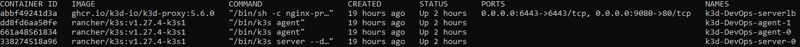 k3d cluster containers