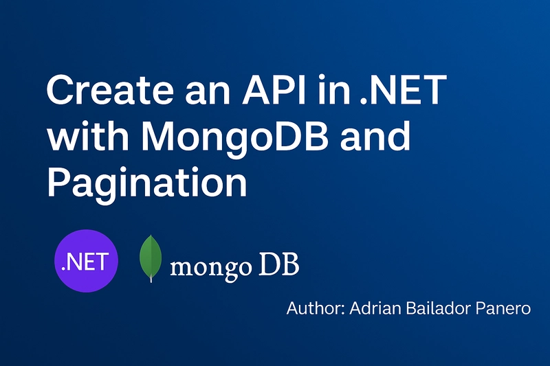 Create an API in .NET with MongoDB and Pagination