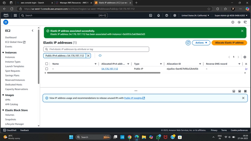 Elastic IP Confirmation