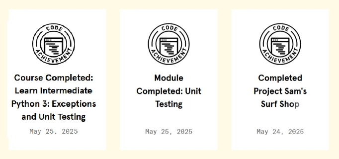 3 new badges