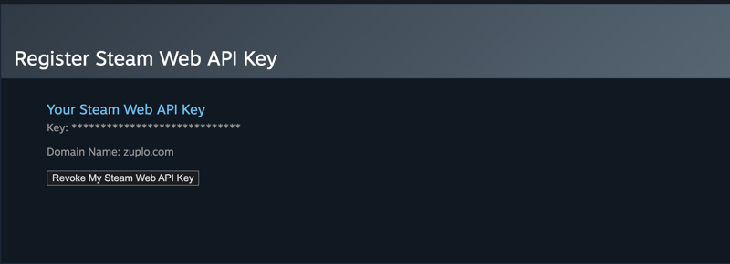 Steam API key