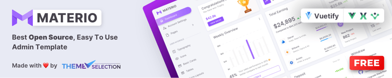 Materio Vuetify Vuejs Admin Template