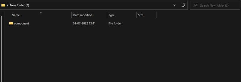 component folder inside a folder