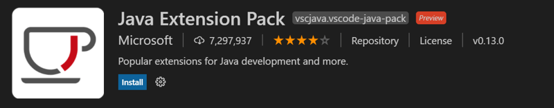 Java Extension Pack — Microsoft