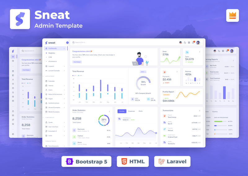 Bootstrap HTML Laravel Admin Template