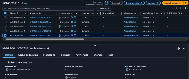 EC2 — instance being stopped